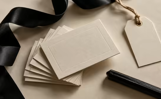 Blind-embossed cards, a swing tag and a stick of sealing wax